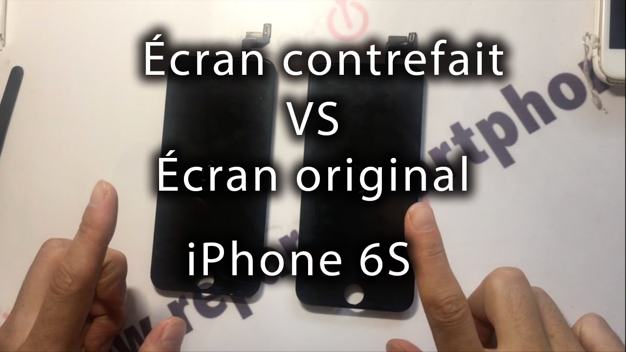 Différences entre un écran 100% original et un écran contrefait sur iPhone 6S