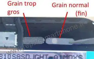 grille-d-ecouteur fin gros iphone