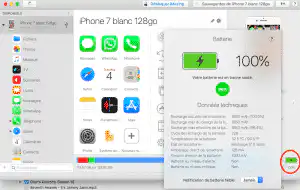 verifier etat batterie imazing rond rouge