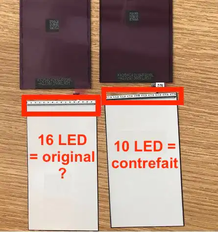 difference ecran original et contrefait retroeclairage