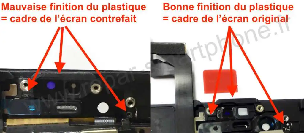 ecran iphone 6s comparaison plastique