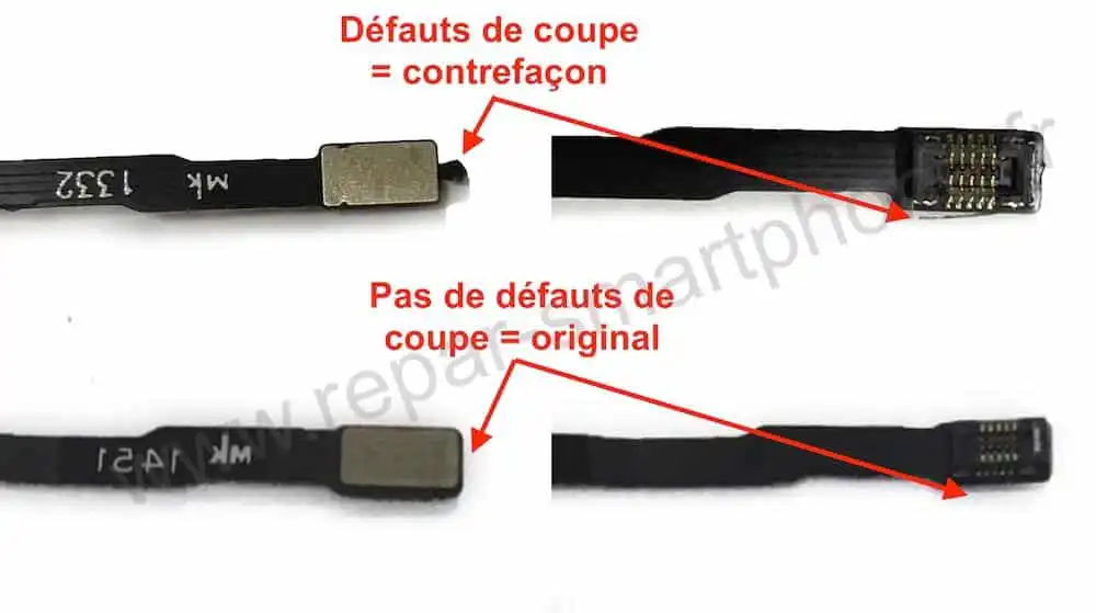 nappe contrefaite originale comparaison iPhone 5 5S