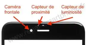 capteur de proximite sur la vitre iphone 6