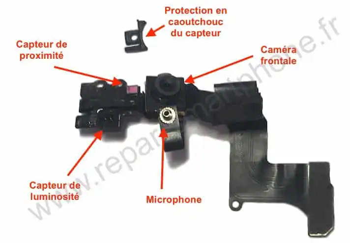 iPhone 5 capteur de proximite camera frontale et capteur de luminosite