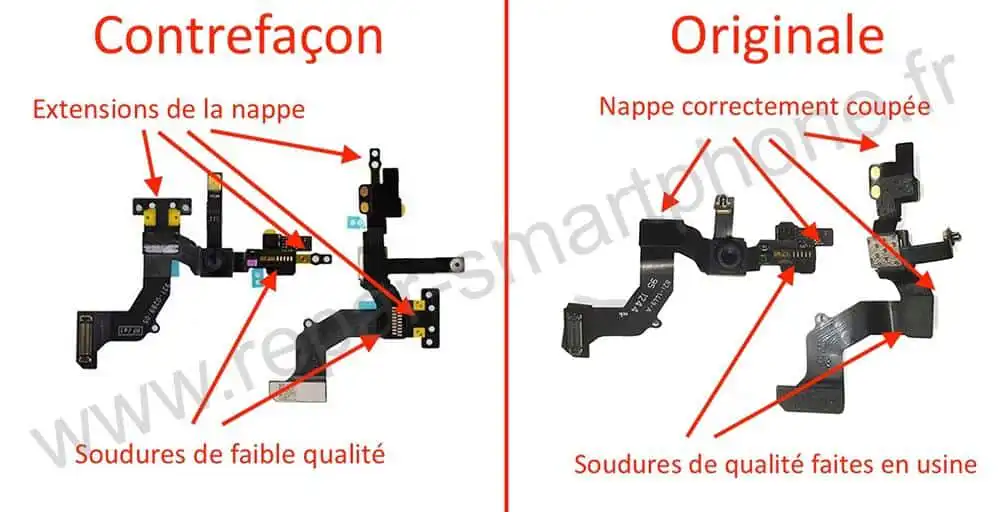 comparaison camera avant originale et contrefaite comparaison camera avant originale et contrefaite