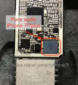 emplacement puce audio iPhone 7 7 plus emplacement puce audio iPhone 7 7 plus