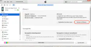 restaurer iphone itunes