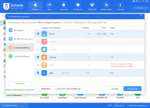 sauvegarder ordinateur iphone personnalisee