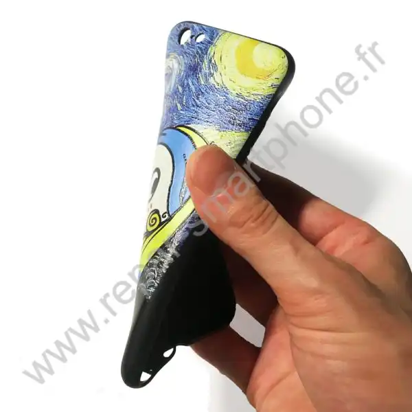 Coque souple cartoon Jeune fille à la perle iPhone 6 plus 2 coque cartoon jeune fille perle iphone 6 6s souple img3