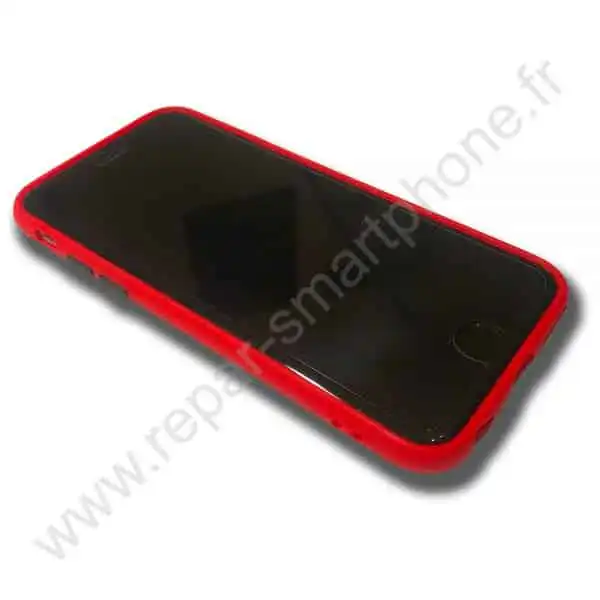 Coque souple rouge boutons noirs avec petits trous pour iPhone Xs 2 coque rouge boutons noirs petits trous iphone 6 6S 7 8_Xs_11_img3