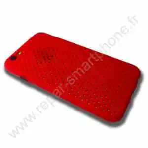 Coque souple rouge boutons noirs avec petits trous pour iPhone Xs 7 coque rouge boutons noirs petits trous iphone 6 6S 7 8_Xs_11_img4