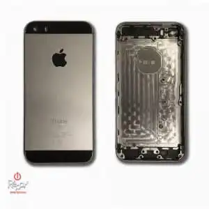 Châssis coque arrière iPhone SE gris/noir entièrement original, 98% neuf