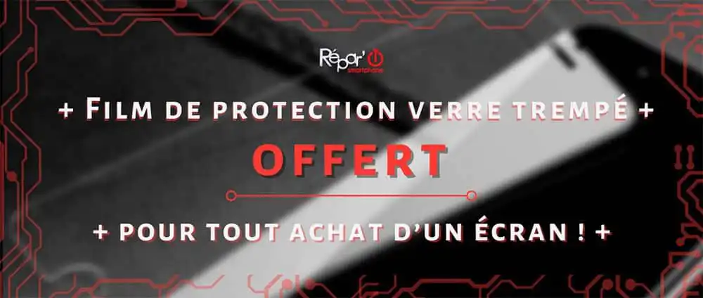 Bannière Newsletter film protection verre trempe offert