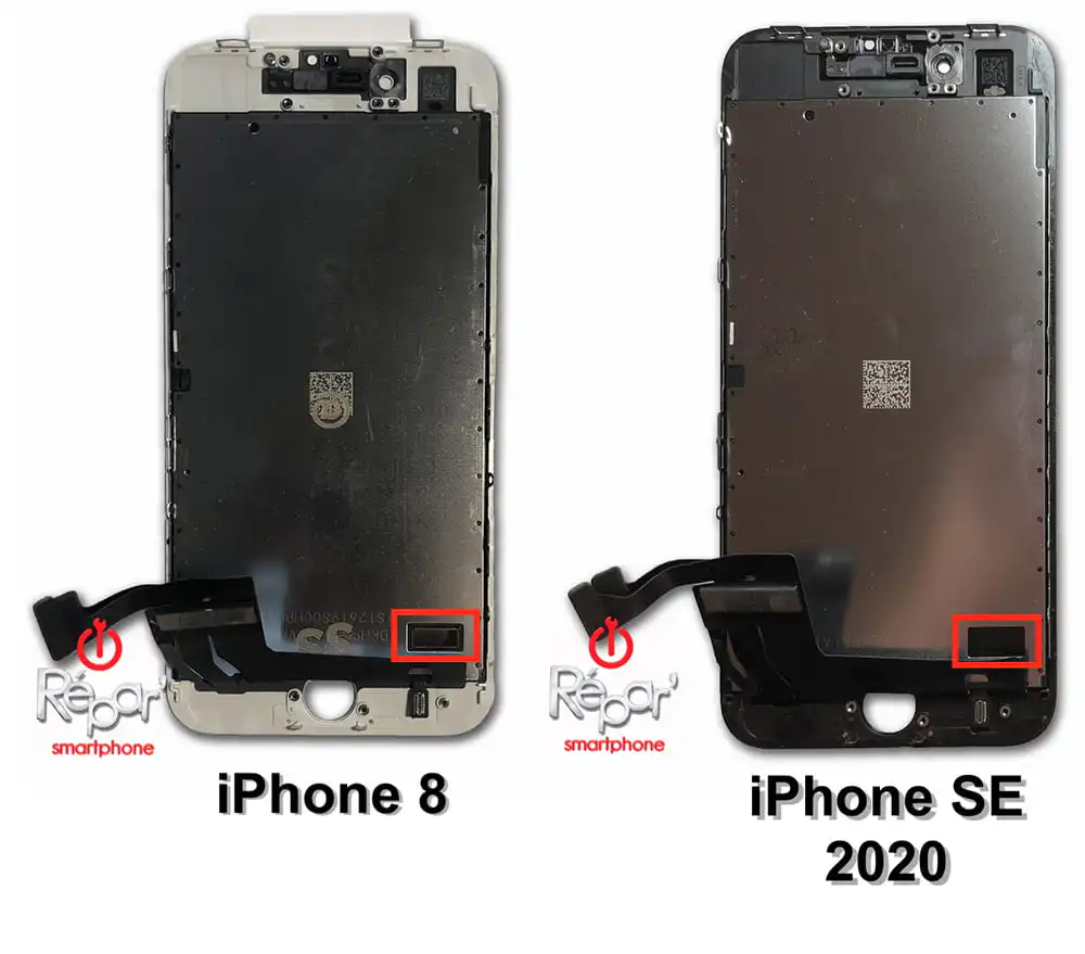 comparaison ecran iphone 8 et iphone se 2020