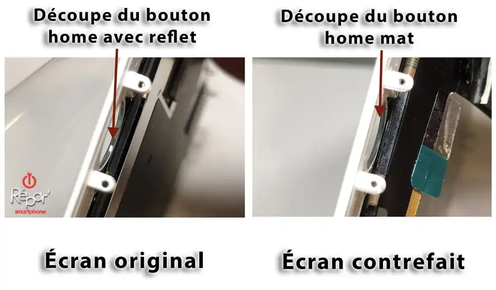 reflet cercle bouton home ecran original iphone 8