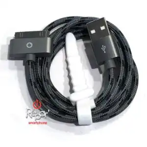 cable charge iphone 3g, 3gs, 4, 4s gris fonce