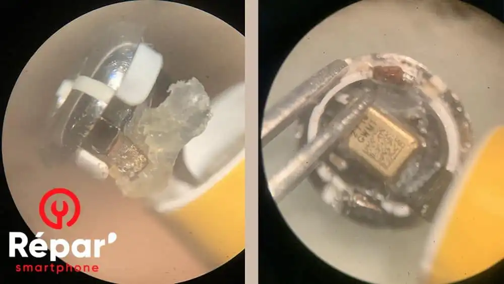 nettoyage de la colle airpods